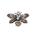 Bee Alloy Rhinestone Brooch, Insect Badge for Clothes, Antique Silver, Topaz, 57x40mm