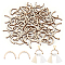 100Pcs Wood Chandelier Components Links, 3-Hole, Arch Shape, BurlyWood, 15x24x2.5mm, Hole: 1.2mm