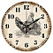 MDF Printed Wall Clock, for Home Living Room Bedroom Decoration, Flat Round, Chook, 300mm