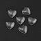 Transparent Glass Heart Cabochons,, Clear, 10x10x4~4.5mm