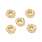 Brass Linking Rings, Twisted Ring, Rack Plating, Long-Lasting Plated, Lead Free & Cadmium Free, Real 18K Gold Plated, 6x1.5mm, Inner Diameter: 1.8mm
