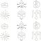 12Pcs 6 Style 201 Stainless Steel Pendants, Mixed Shapes, Stainless Steel Color, 2pcs/style