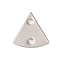 Brass Connector Charms, Triangle Links, Real Platinum Plated, 13x13x1mm, Hole: 1.8mm