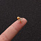 Brass Micro Pave Clear Cubic Zirconia Cartilage Earrings for Women, with Stainless Steel Pins, Golden, Cross, 6mm, Pin: 1.2mm