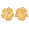Ion Plating(IP) Flower 304 Stainless Steel Stud Earrings for Women, Golden, 28x29mm