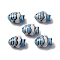 Handmade Porcelain Beads, Fish, Deep Sky Blue, 17.5~18.5x13~13.5x8.5~9mm, Hole: 1.8mm