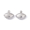 Non-Tarnish 304 Stainless Steel Charms, Shell, Stainless Steel Color, 11.5x13x5mm, Hole: 1mm