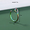 304 Stainless Steel Hoop Nose Rings, Rainbow Color, 10x10mm