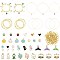 DIY Bracelet & Necklace Making Kits, including Brass Cable Chain Necklaces, Alloy Enamel Charms, Iron Open Jump Rings, Mixed Color, 200mm