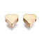 CCB Plastic Beads, Heart, Light Gold, 5.5x6x3.5mm, Hole: 1.5mm