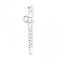 Alloy Pendants, Clarinet, Silver, 28.5x7x4mm, Hole: 2mm