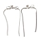 Non-Tarnish Bowknot 304 Stainless Steel Earrings for Women, Stainless Steel Color, 90x36.5mm
