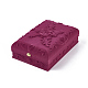 Boîtes à bijoux en velours motif fleur rose X-VBOX-O003-02-2