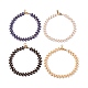Ensemble de bracelets de cheville tressés en perles de verre pour femmes AJEW-AN00465-1