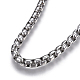 304 Stainless Steel Box chain Necklaces NJEW-F242-13P-G-2