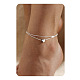 201 нержавеющая сталь сердце с инициалами двухслойные женские браслеты на ногу FS-WG0EC0A-06-1