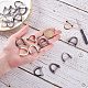 PandaHall 20PCS D-Rings Screw in Shackle Horseshoe U Shape D Ring DIY Leather Craft Key Holder Purse Accessories for Strap PALLOY-PH0005-82-4