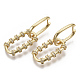 Brass Micro Pave Cubic Zirconia Huggie Hoop Earring EJEW-N011-09G-1