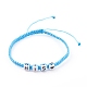 Bracelets de perles de nylon tressés réglables BJEW-JB06172-5