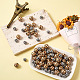 Biyun 100pcs 2 motifs imprimés perles en bois naturel WOOD-BY0001-01-7