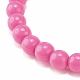 Bracciale elasticizzato con perline acriliche color caramello per bambini BJEW-JB08053-5