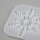 Stampi per ciondoli in silicone con fiocchi di neve fai da te natalizi DIY-P006-31-4