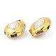 Perles ovales en perles keshi naturelles de style baroque KK-M251-12G-3