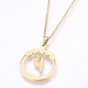 304 Stainless Steel Rhinestone Pendant Necklaces and Stud Earrings Jewelry Sets SJEW-L194-01P-3