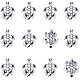 Pandahall Elite 100 Stück Schildkröte Abstandsperlen Tibetische Legierung Antik Silber Tier Metall Perlen Charms für die Herstellung von Armbandschmuck TIBEB-PH0004-50-1