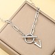 Ожерелья из нержавеющей стали с цепочкой-скрепкой и застежками ot WGD6039-22-1