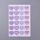 Pegatinas de etiquetas decorativas con patrón de corazón DIY-L037-K01-3