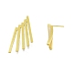 Rack Plating Brass Rectangle Bar Stud Earrings for Women EJEW-G322-20MG-3