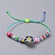 Adjustable Nylon Thread Kid Braided Beads Bracelets BJEW-JB04453-M-2
