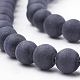 Chapelets de perles en pierre d'or bleue synthétique G-T106-009A-2