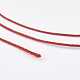 ポリエステル糸  カスタム織りジュエリー作りのために  レッド  0.7mm  約310m /ロール NWIR-K023-0.7mm-06-2