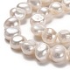 Hebras de perlas de agua dulce cultivadas naturales PEAR-L033-54-01-2