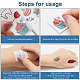 Motivo tema natalizio adesivi di carta per tatuaggi temporanei impermeabili rimovibili AJEW-WH0347-01-6
