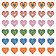 SUPERFINDINGS 36Pcs 6 ColorsAlloy Enamel Heart Charms Love Shaped Charm Mini Heart Pendants Enamel Dangle Pendants for Jewelry Necklace Earring Making ENAM-FH0001-54-1