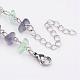 Gemstone beads Pendant Necklaces NJEW-JN01703-4