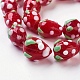 Perles vernissées de fraise 3D ;qnuelles X-LAMP-R109A-15-2