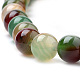 Natural Peacock Green Agate Beads Strands G-S259-16-12mm-3