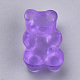 樹脂カボション  クマ  青紫色  17x12x7mm CRES-T005-111A-2