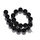 Chapelets de perles en pierre noire synthétique G-G088-10mm-3