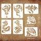 FINGERINSPIRE 6 Pcs Dragons Stencil 29.7x21cm Plastic Dragon Drawing Painting Stencils Reusable Flying Dragons Stencils Dragon Template Sets Stencil for Painting on Wood DIY-WH0172-642-2