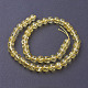 Synthétiques perles citrine brins G-C076-8mm-6A-2