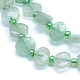 Perles vertes naturelles quartz fraise brins G-L552M-01-2