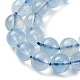 Природные Аквамарин бисер нитей G-P342-10-7mm-A-3