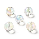Perles acryliques irisées arc-en-ciel à placage uv bicolore TACR-D010-03A-01-1