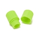 プラスチック製ネジ式クラスプ  靴紐のバックル用  コラム  芝生の緑  18x9.5mm  穴：3mm FIND-WH0001-49I-2