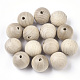 Perles en bois de hêtre naturel non teint X-WOOD-T020-01D-1